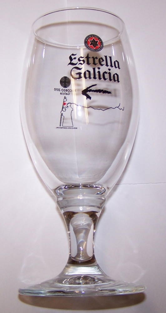 COPA de Cerveza Cristal Estrella Galicia Edicion Especial Xacobeo 2010 33cl